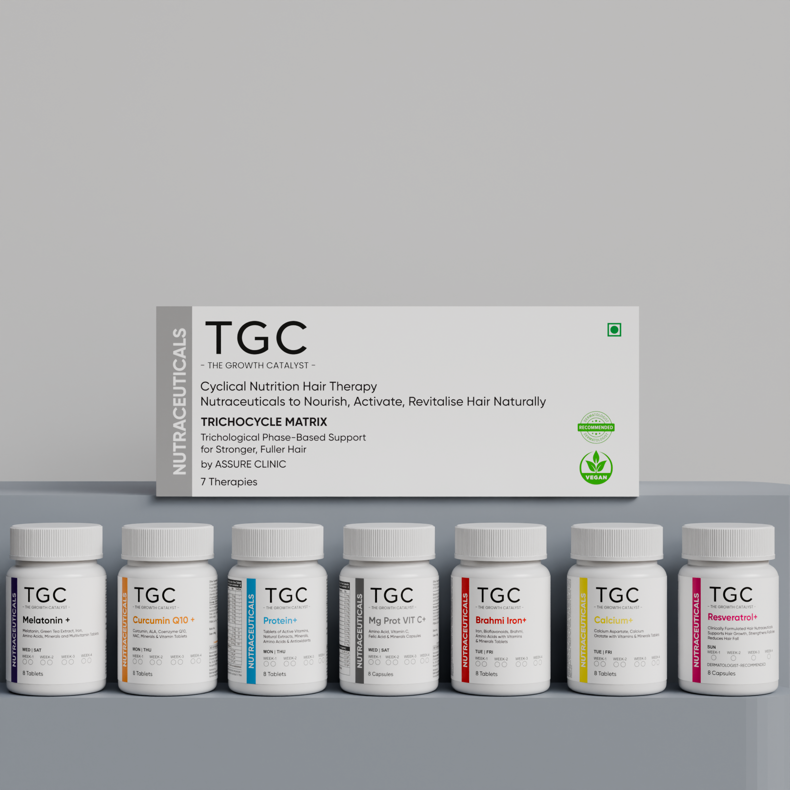 TGC The Growth Catalyst by Assure Clinic | Trichocycle Matrix | Cyclical Nutrition Hair Therapy 30-Day Hair Regrowth Therapy for Men & Women
